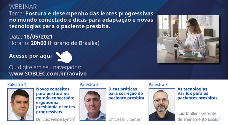 Dr César Lipener participará do Webinar Essilor Masterclass